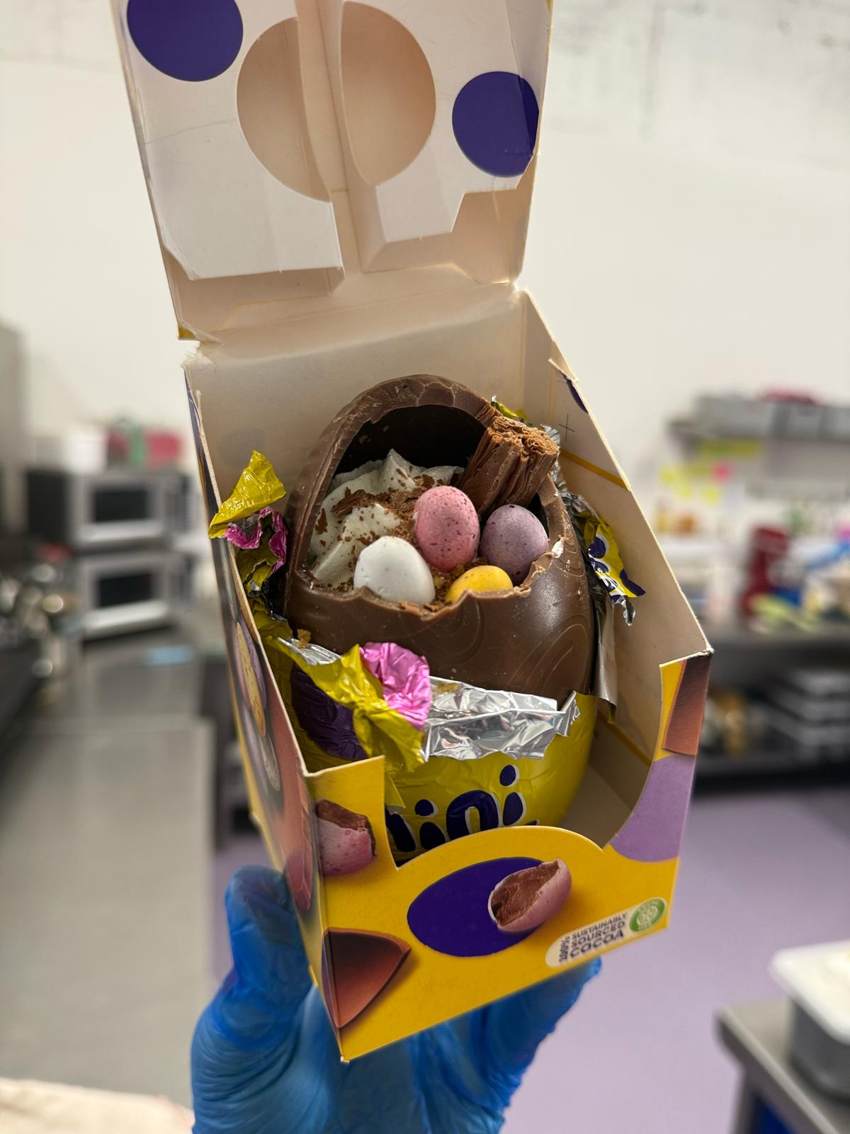 Cheesecake Filled Easter Egg